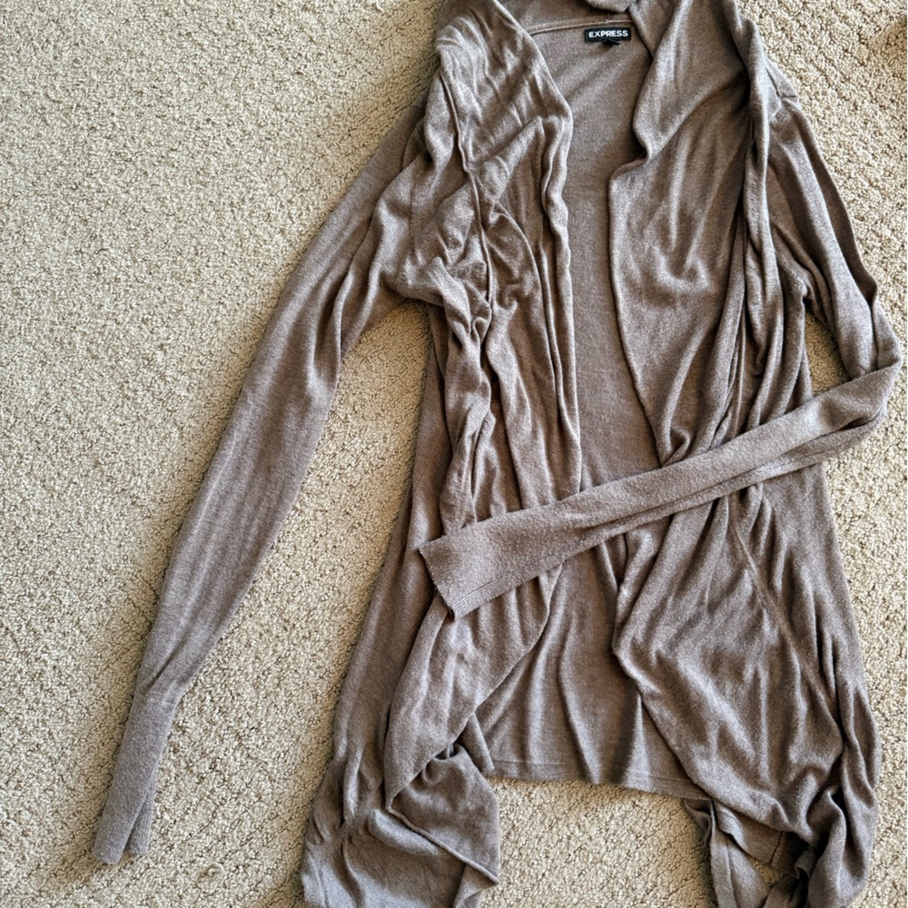 Banana Republic Black & White Striped dress, brown & white striped dress & cardi